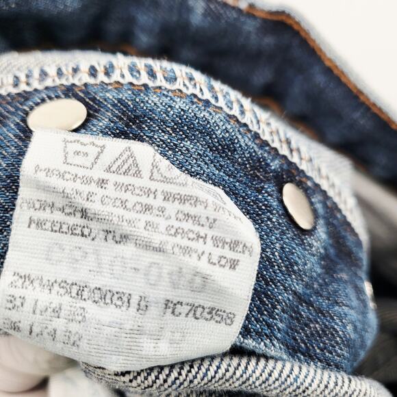 Vintage 90's Riveted by Lee Blue Jeans Straight Leg Button Fly Women's Size 16 M - Picture 8 of 8